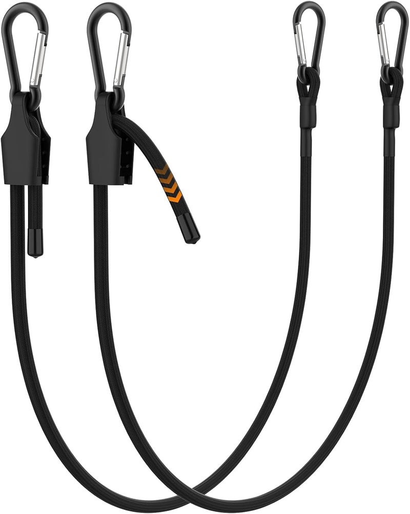MARRTEUM Adjustable Bungee Cords with Hooks 60 Inch Long Superior Latex Heavy Duty Elastic Straps for Outdoor Tent, Luggage Rack, Camping, Cargo, Bike, Transporting, Storage [2PCS, Easy to Adjust 8" - 64"] - Image 1